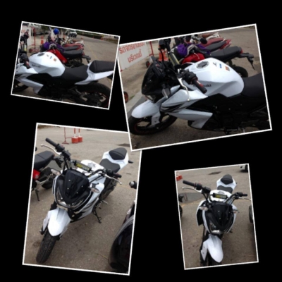 ขายดาวน์ Kawasaki Z250 ปลายปี2556 สีขาวแต่งท่อถูกสวยๆจ้า