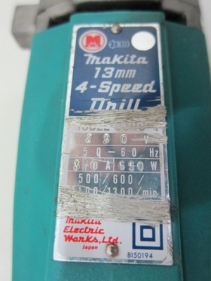 สว่านไฟฟ้า 13mm Makita Drill 6300-4 สปีด ของญี่ปุ่นแท้ มีจำปา สภาพดี