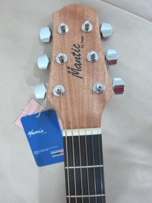 3,400.-กีต้าร์โปร่งเว้าไฟฟ้า Mantic 41 นิ้ว รุ่น AG-1CE สีไม้ด้าน EQ อย่างดี ของใหม่