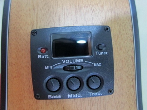 3,400.-กีต้าร์โปร่งเว้าไฟฟ้า Mantic 41 นิ้ว รุ่น AG-1CE สีไม้ด้าน EQ อย่างดี ของใหม่