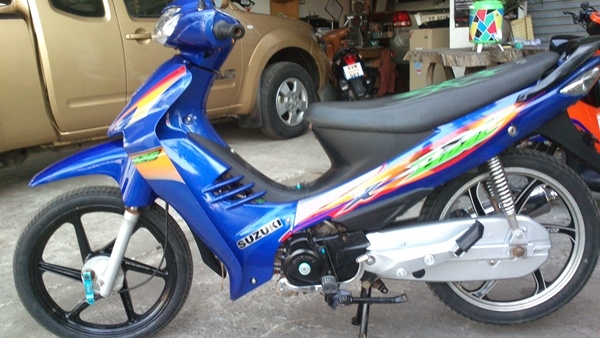 ซูซูกิ เบส125 สตาร์ทมือ รถปี47 ไมล์ดิจิตอลเครื่องเดิมๆแรงดีสภาพเอี่ยม