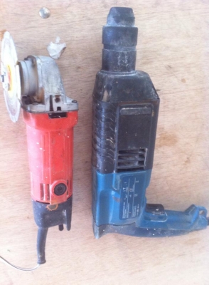 แพ็คคู่ สว่านดรตารี่3ระบบBOSCHกับหินเจียรMAKTEC สภาพดี ถูกๆคับ