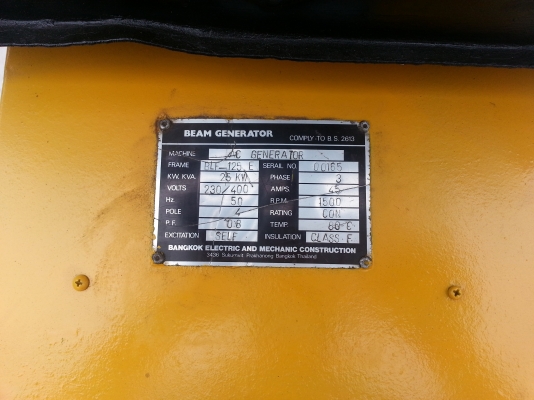 ขายเครื่องปั่นไฟ 25kw ไดร์บัสเลส พร้อม avr คับ เครื่องfordติดดีมากคับ