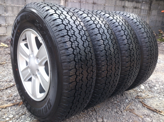ขายแม็ก ALL NEW ISUZU ถอดป้ายแดงพร้อมยางบริสโตน 245/70R16 ยางสัปดาห์ที่41 ปี13 (ตุ่มหน้ายางยังมีอยู่) จำนวน 1 ชุด