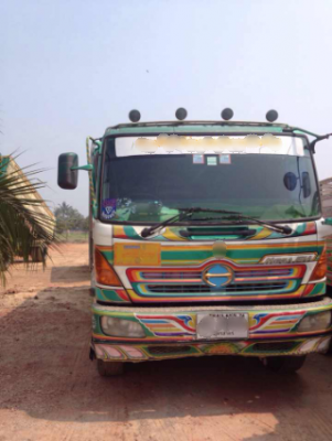 ขายรถพ่วง HINO mega เครื่อง 320 ปี 48 ลูก 2 เพลา 6.20 เมตร กระบะดั๊มพ์มิเนียมแม่ลูก