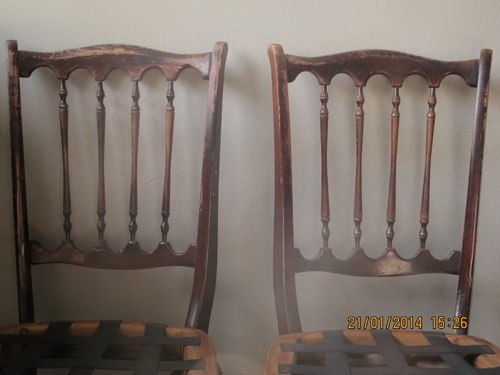 ขายเก้าอี้โบราณฝรั่งเศษแท้ ไม้มะฮอกกานี4ตัว