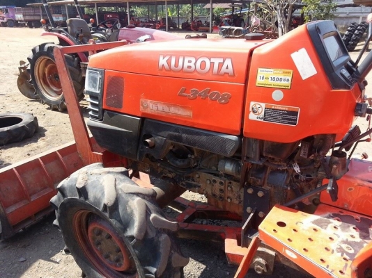 คูโบต้า L3408 4WD 2 เพลา ใบมีดดันหน้า ผาน CMT6x22 ใช้งานได้เลยครับ
