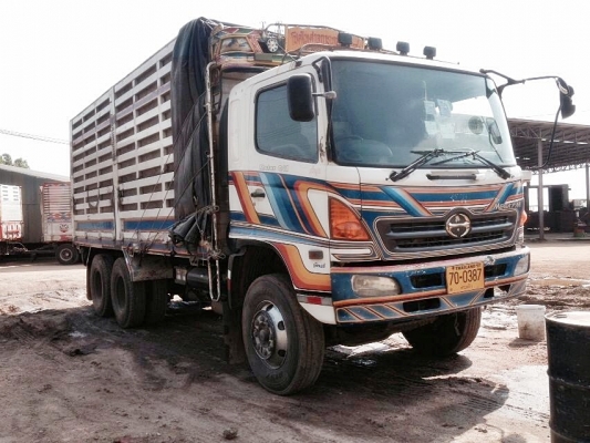 ขายรถบรรทุกเก่า 10 ล้อ กระบะเหล็กดั้มพ์ HINO MEGA FM