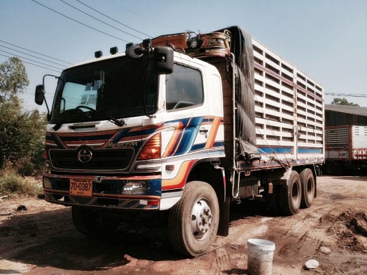 ขายรถบรรทุกเก่า 10 ล้อ กระบะเหล็กดั้มพ์ HINO MEGA FM