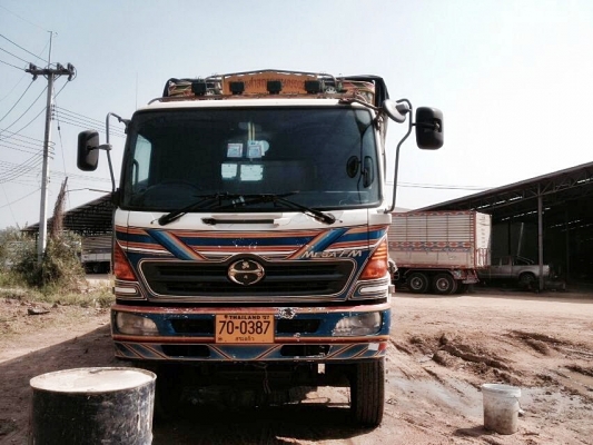 ขายรถบรรทุกเก่า 10 ล้อ กระบะเหล็กดั้มพ์ HINO MEGA FM