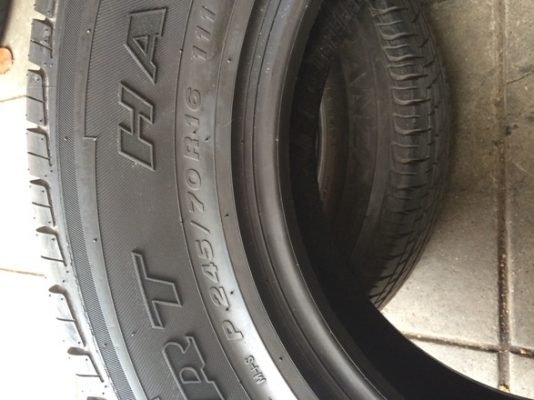 ยางใหม่ ปีเก่า 245/70/16 ยางอินโด 1ชุด 4เส้น ยางใหม่ ปีเก่า 245/70/16 ยางอินโด 1ชุด 4เส้น