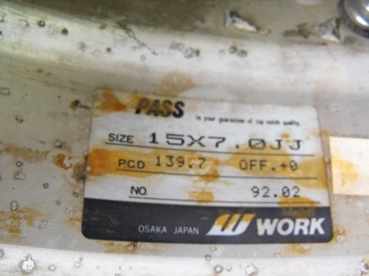 ขายล้อ work carg แท้ 15x7 หลังet oหน้าet 12 9000 บาท ขายล้อ work carg แท้ 15x7 หลังet oหน้าet 12 9000 บาท