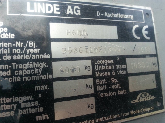 รถโฟลคลีฟขนาดยกใด้6ตันยี่ห้อ LINDE AG ยกใด้สูง5เมตรเครื่องดีเซล