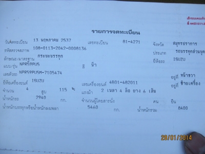 ขาย NPR 115 กระบะคอก 5 เมตร ห้างเดิมปี 37 พร้อมใช้คับ โทร 088-4501277