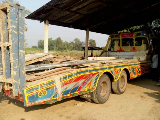 ขายรถสิบล้อเทเลอร์รถเกี่ยว HINO 2H 2 เพลา เครื่อง195 แรง ยาง 70\%