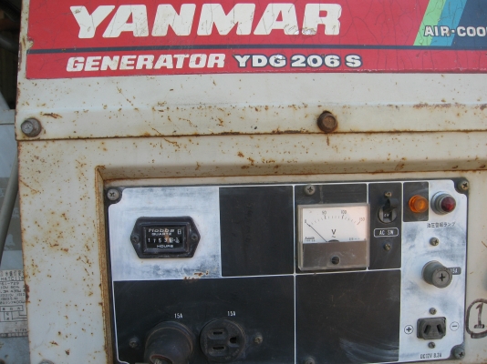ขายไฟสนามของ yanmar  GENERATOR YDG206S ดีเซล เป็นไฟ 100 Vจากญี่ปุ่นใช้มา 1753ชั่วโมง
