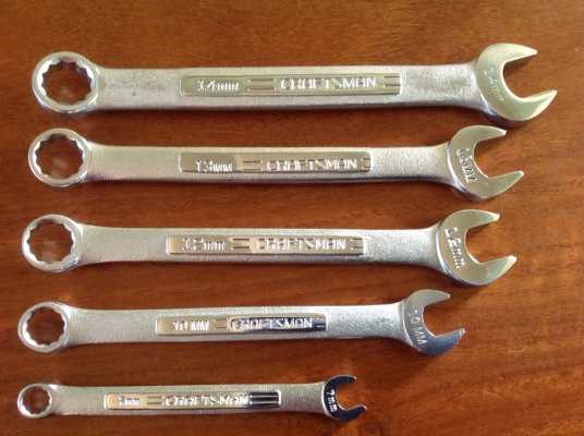 ขายประแจปากตาย  แหวน Vintage Craftsman ชุด 5 ชิ้น  (แถมฟรี 9 mm 1 ชิ้น)