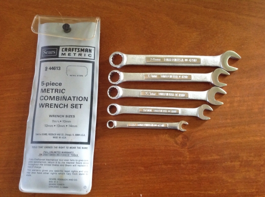 ขายประแจปากตาย  แหวน Vintage Craftsman ชุด 5 ชิ้น  (แถมฟรี 9 mm 1 ชิ้น)