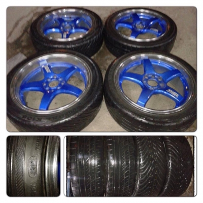 ขายแม็กมือ2ลาย Lenso Project D 01 ขอบ17 หน้าตื้น-หลังลึก 4รู100/114+ ยาง ราคา 7,900 บาทถูก