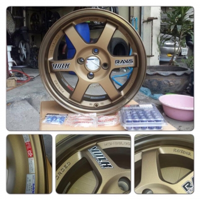 ขายล้อแม็กใหม่ TE37 ขอบ15 กว้าง7 ออฟ35 เทียบแท้2013 !!! 4รู100 ราคา 12,500 บาท ของแถมเพียบ!!!