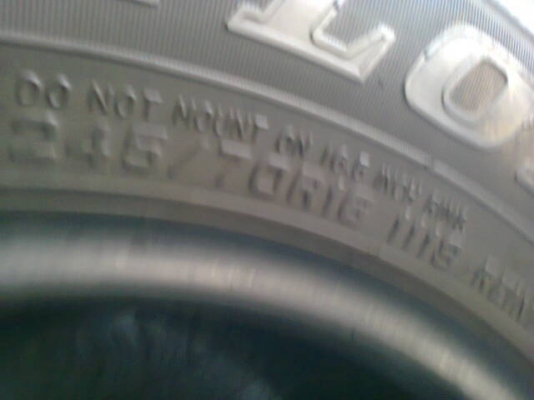 245-70-16 ปี11สวยๆ1ชุดพร้อมส่ง