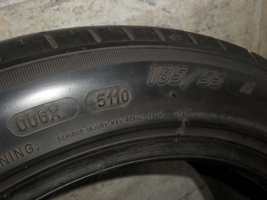 ยาง MICHELIN 185/55R15 ปี5110 สวยๆ 4 เส้น ราคา 1700 บาท