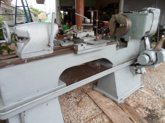 เครื่องกลึง 7 ฟุต อังกฤษ รุ่นหนัก 2 เพลา เกียร์บล็อก กลึงเกลียวได้ 65,000