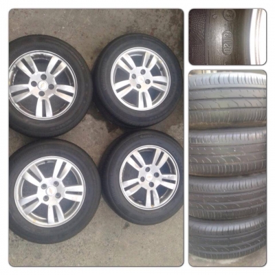 ขายล้อแม็กซ์ Chevrolet Sonic LTขอบ 15 4/100+ยางปี 13 ราคา7,500 บาทถูก