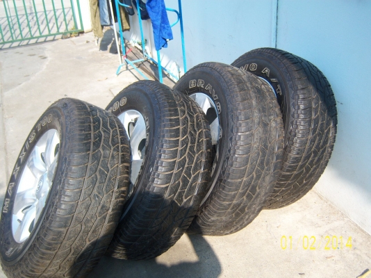 แม็กโตโยต้า ขอบ17ประกอบนอก พร้อมยาง 265 65 17 ปี 12 1ชุด มีฝาครบ