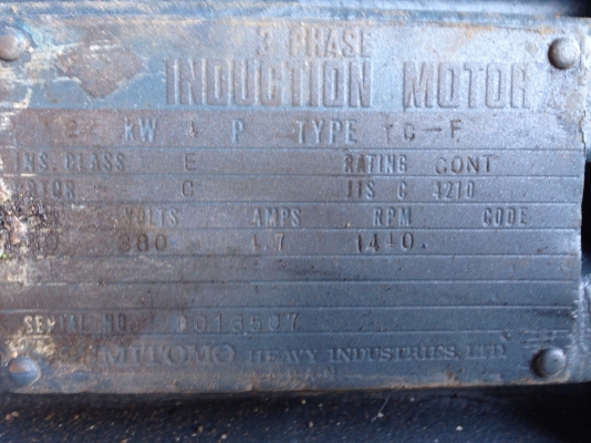 ขายมอเตอร์เกียร์ปรับรอบ Sumitomo 3 HP. 380 V ตัวมอเตอร์เป็นแบบกันระเบิด ปรับรอบได้ตั้งแต่ 17-72 รอบต่อนาที โดยประมาณ สภาพสวย พร้อมใช้งาน