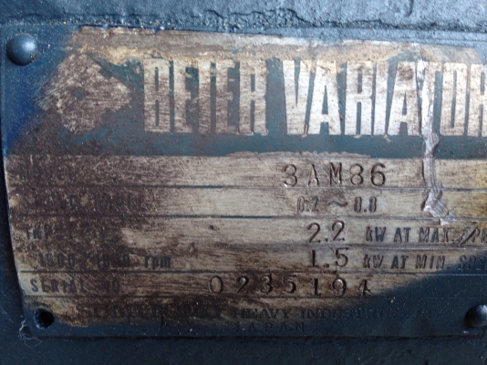 ขายมอเตอร์เกียร์ปรับรอบ Sumitomo 3 HP. 380 V ตัวมอเตอร์เป็นแบบกันระเบิด ปรับรอบได้ตั้งแต่ 17-72 รอบต่อนาที โดยประมาณ สภาพสวย พร้อมใช้งาน