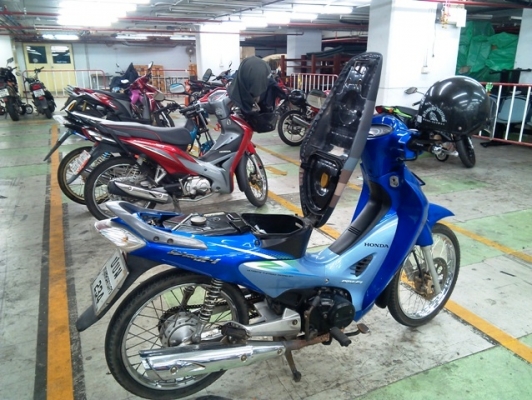 wave 125i หัวฉีด ไมล์ดิจิตอล กุญแจใหญ่ สีฟ้า