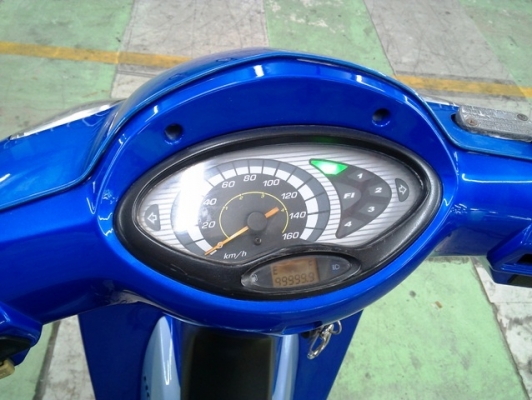 wave 125i หัวฉีด ไมล์ดิจิตอล กุญแจใหญ่ สีฟ้า