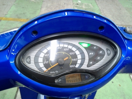 wave 125i หัวฉีด ไมล์ดิจิตอล กุญแจใหญ่ สีฟ้า