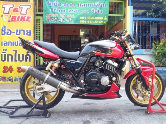 ต้ำพระราม2 เอาใจคนชอบ รถแต่งๆ CB400ปี98VS.Sแท้ อินวอย์ สภาพแต่งๆสีสวยเครื่องดีมากบิด ยกล้อ วิ่ง180สบายๆ