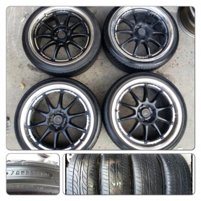 ขายแม็กมือ2ลาย Lenso 10 ก้าน ขอบ17 4รู100/114+ ยางปี 10 ราคา9,900 บาทถูก