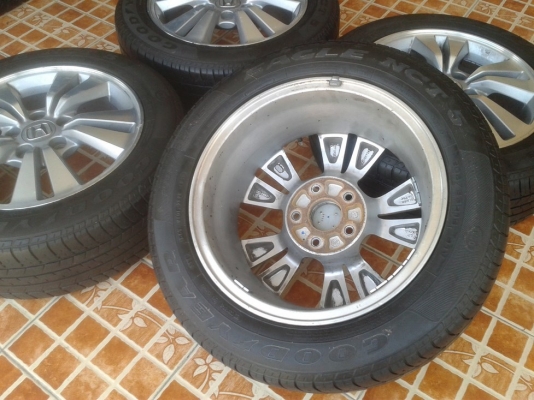 ชุด7,500฿)แม็กACCORDแท้16"เดิมโรงงานใส่5รู114 ได้ทุกรุ่น กระบะ5รูก็ใส่ได้(แอคคอร์ดปี2010)ฝาครบ พร้อมยางดอกสวยๆ