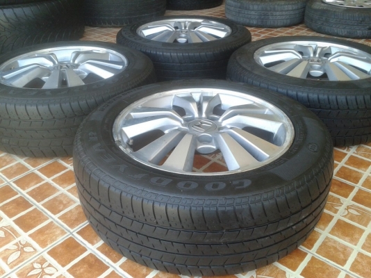 ชุด7,500฿)แม็กACCORDแท้16"เดิมโรงงานใส่5รู114 ได้ทุกรุ่น กระบะ5รูก็ใส่ได้(แอคคอร์ดปี2010)ฝาครบ พร้อมยางดอกสวยๆ