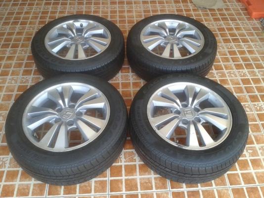 ชุด7,500฿)แม็กACCORDแท้16"เดิมโรงงานใส่5รู114 ได้ทุกรุ่น กระบะ5รูก็ใส่ได้(แอคคอร์ดปี2010)ฝาครบ พร้อมยางดอกสวยๆ