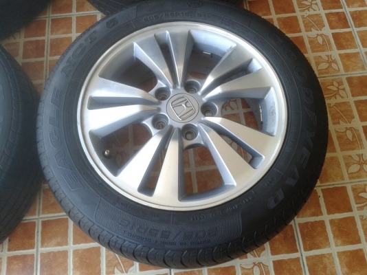 ชุด7,500฿)แม็กACCORDแท้16"เดิมโรงงานใส่5รู114 ได้ทุกรุ่น กระบะ5รูก็ใส่ได้(แอคคอร์ดปี2010)ฝาครบ พร้อมยางดอกสวยๆ