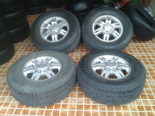 ชุด7,500฿)แม็กDmaxแท้16"เดิมโรงงานใส่กระบะ6รู(ได้หลายรุ่น)ฝาครบ พร้อมยาง265/70/16ดอกสวยๆ