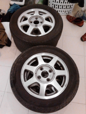 ขายล้อแม็กแอคคอร์ดพร้อมยางขอบ 15 4รู114.3 5.5นิ้ว