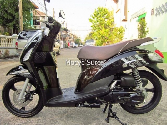 <ขายแล้วครับ>Suzuki Let s Premium สีดำ น้ำตาล เรียบหรู ด้วยล้อแม็กดำเข็ม  ปี 56