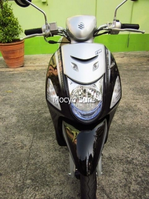 <ขายแล้วครับ>Suzuki Let s Premium สีดำ น้ำตาล เรียบหรู ด้วยล้อแม็กดำเข็ม  ปี 56