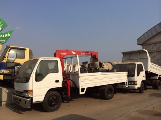 รถบรรทุก ISUZU NPR ติดเครน เครื่อง140แรง ขนาด2ตัน
