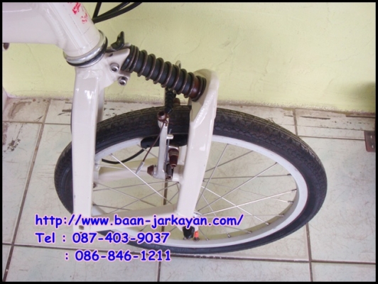 จักรยานพับ ขาไก่ PEUGEOT สีขาวมุข สวย ค่ะ