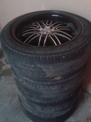 ขายล้อพร้อมยางล้อซิ่งๆ แม๊คสวยขอบ 17 อ๊อฟลึก ยางดอกนิ่มๆครับ