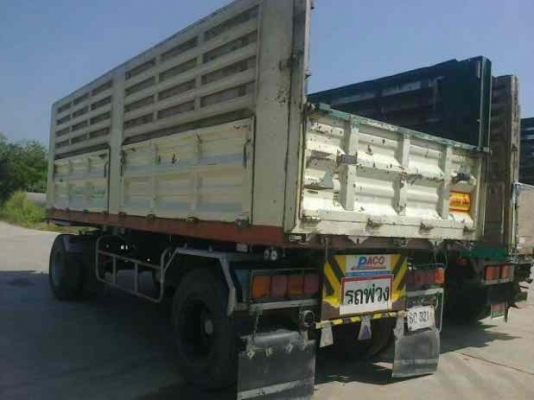 ขายรถพ่วง แม่-ลูก 20 ล้อ 2 เพลา แม่กระไม้ไม้สวยคอกเกษตร ลูกเหล็ก HINO 3 ใบปัด เครื่อง.EP-100 เทอร์โบ รถสวย