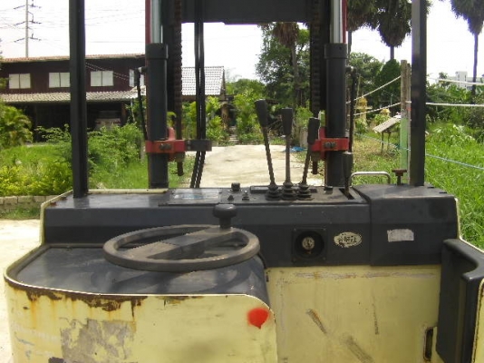 โฟกค์ลิฟต์ไฟฟ้าแบบยืน1ตันยี่ห้ออิชิยูเสาสูง3เมตรงายาว1.10เมตรแบตสวยราคา75,000บาทfrom japan