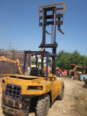 ขาย-รถยกโฟล์ทลิฟต์ DALIAN: CPCD60AA ขนาด 6 ตัน เครื่อง ISUZU 6 สูบ มือสองเก่าญี่ปุ่น ยางหน้าคู่